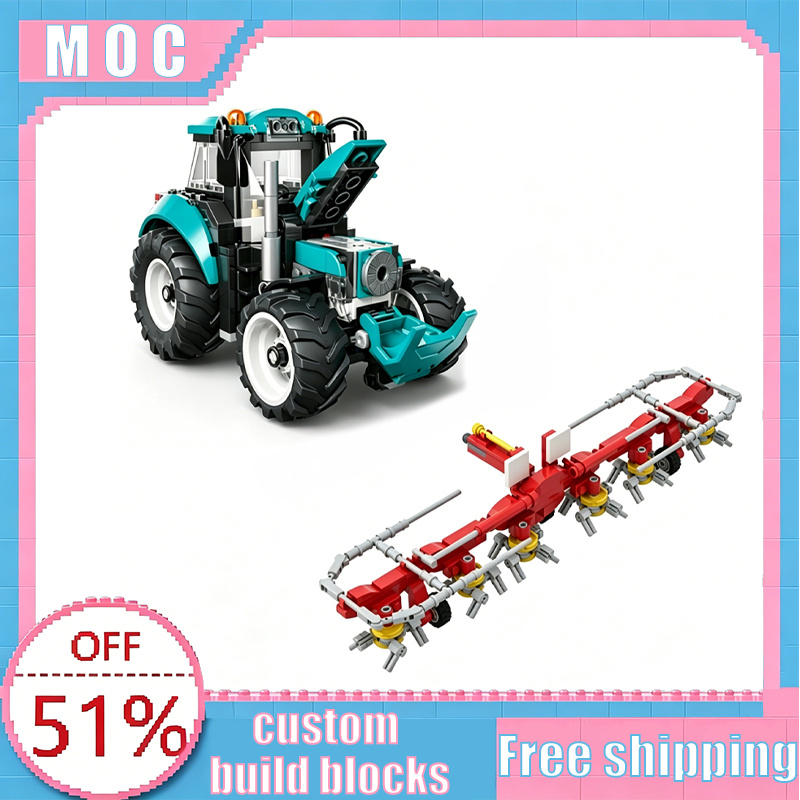Agriculture Farming Education - Zettkreisel Farm Tractor Attachment MOC Building
