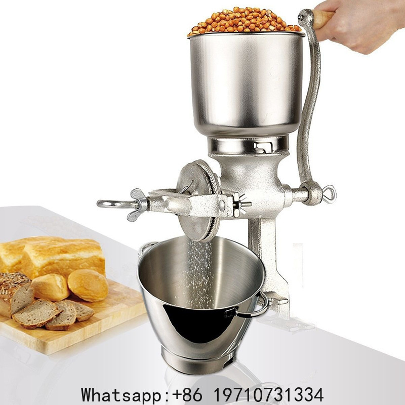 Grain Mill Grinder - Manual hand home large walnut peanut