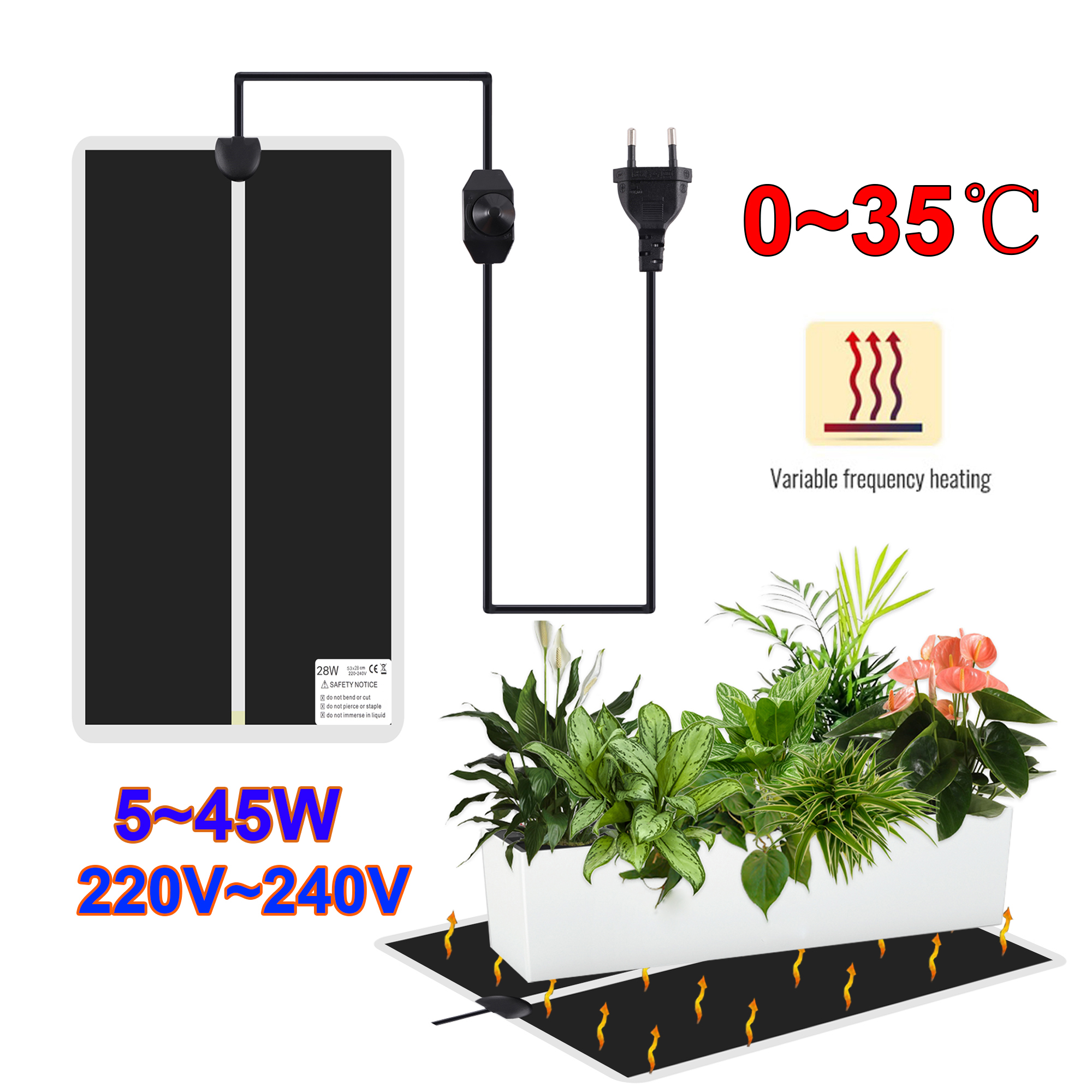 5~45W Seedling Heat Mat 220V~2 - مراجعة Plant Growth Regulator وسعره