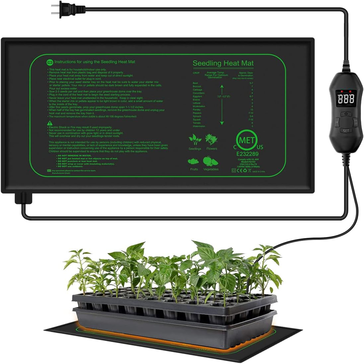 Seedling Heat Mat With Digital - مراجعة Plant Growth Regulator وسعره