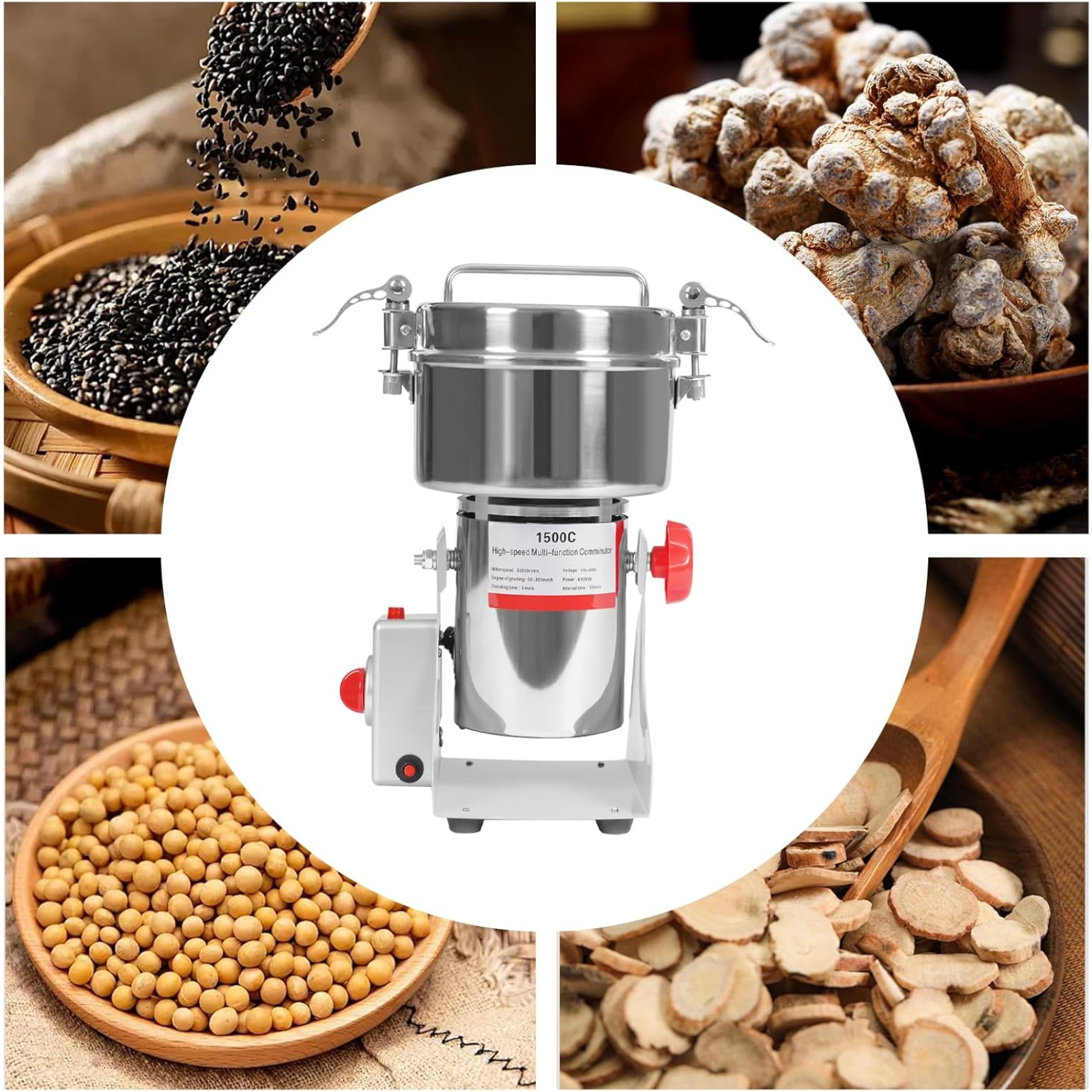 4100W Commercial Grain Grinder - مراجعة Grain Mill Grinder وسعره