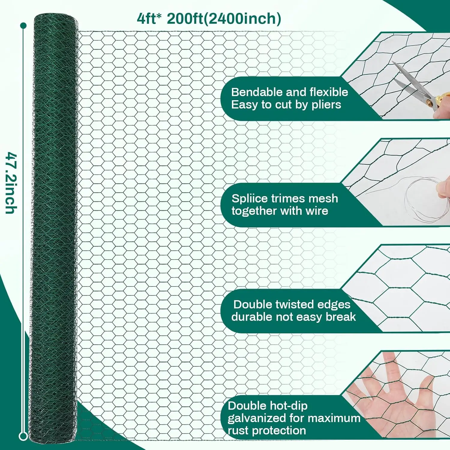 Green Chicken Wire Fencing Mes - مراجعة Rabbit Cage Wire وسعره