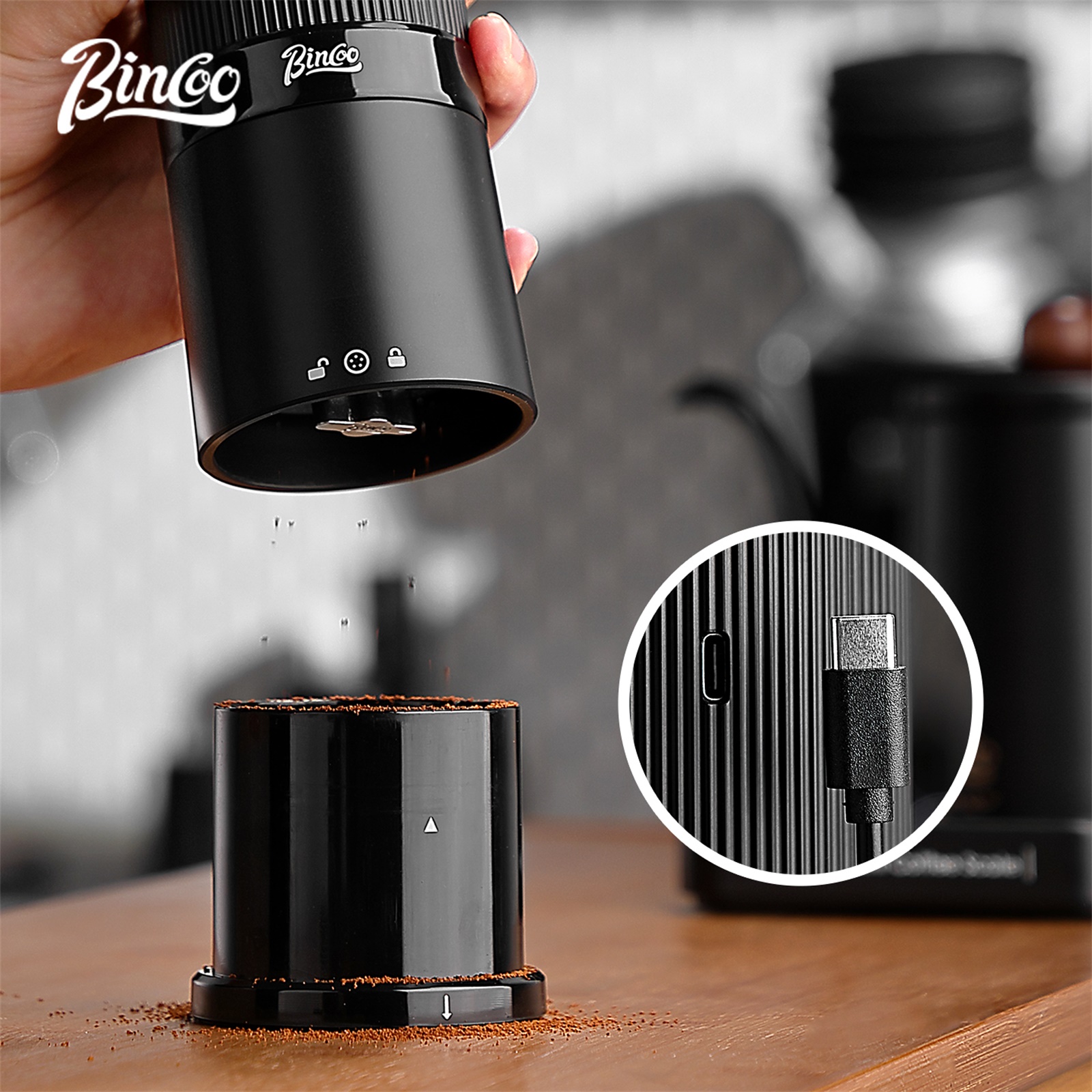 Bincoo Portable Electric Coffe - مراجعة Grain Mill Grinder وسعره