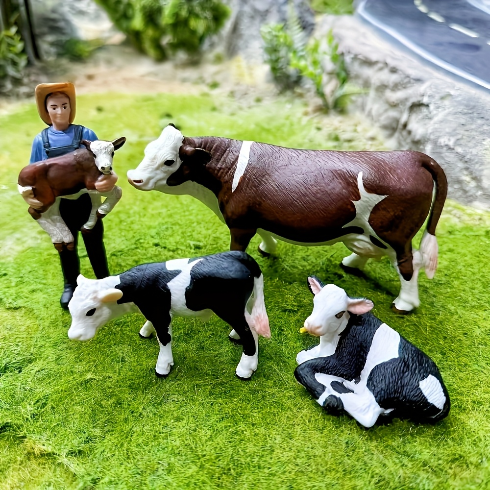 Farm Farmer And Cow Model Set  - مراجعة Agriculture Farming Education وسعره