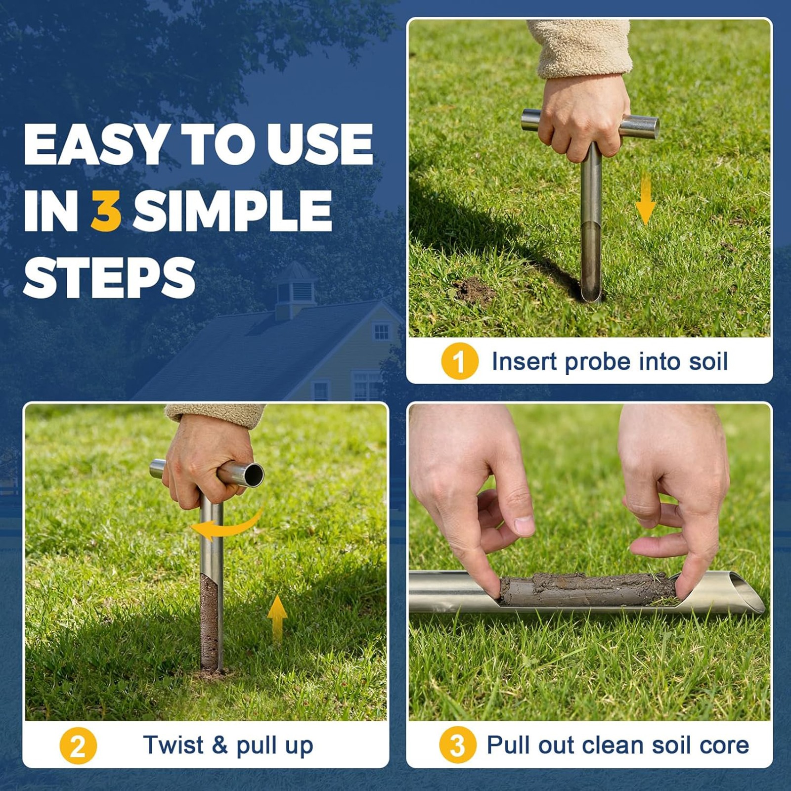 304 Stainless Steel Soil Sampl - مراجعة Farming Agriculture Course وسعره