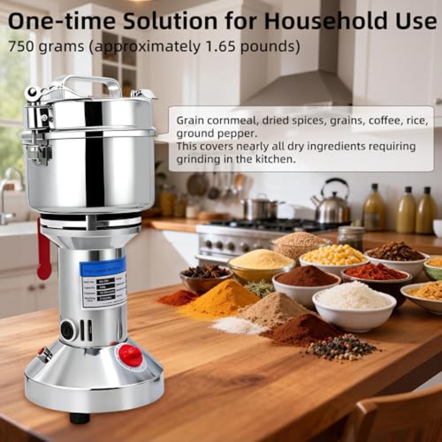 750g Grain Mill Grinder, 2000W - مراجعة Grain Mill Grinder وسعره